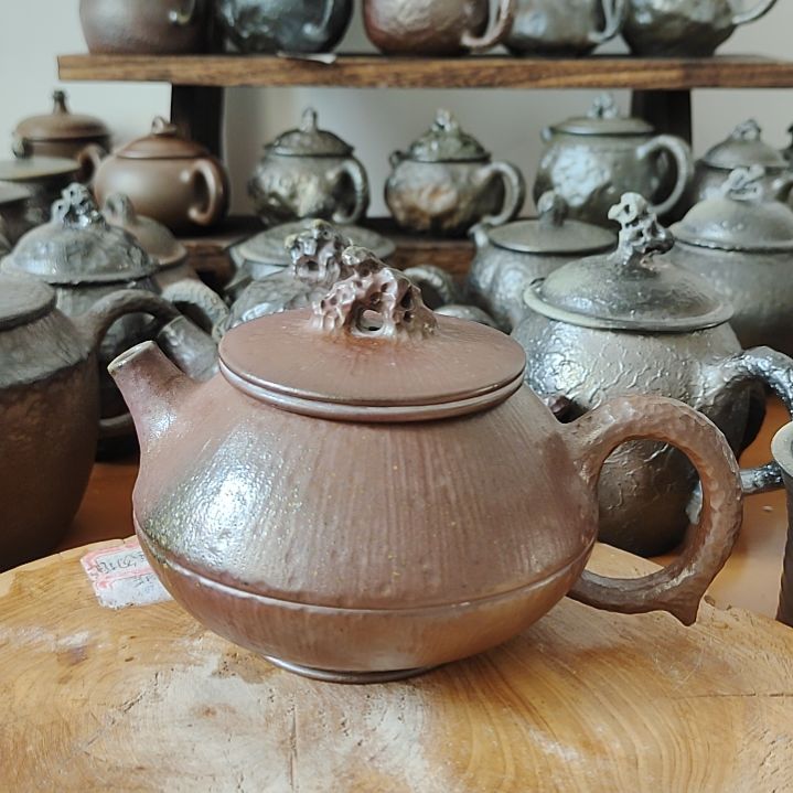 光*坭兴陶纯柴烧全手工茶壶260c微瑕