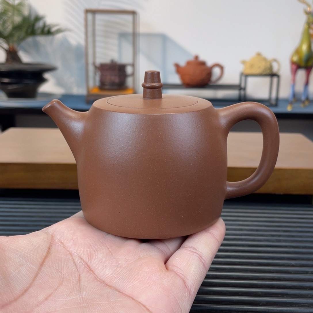 紫砂茶壶台西紫泥汉铎200cc