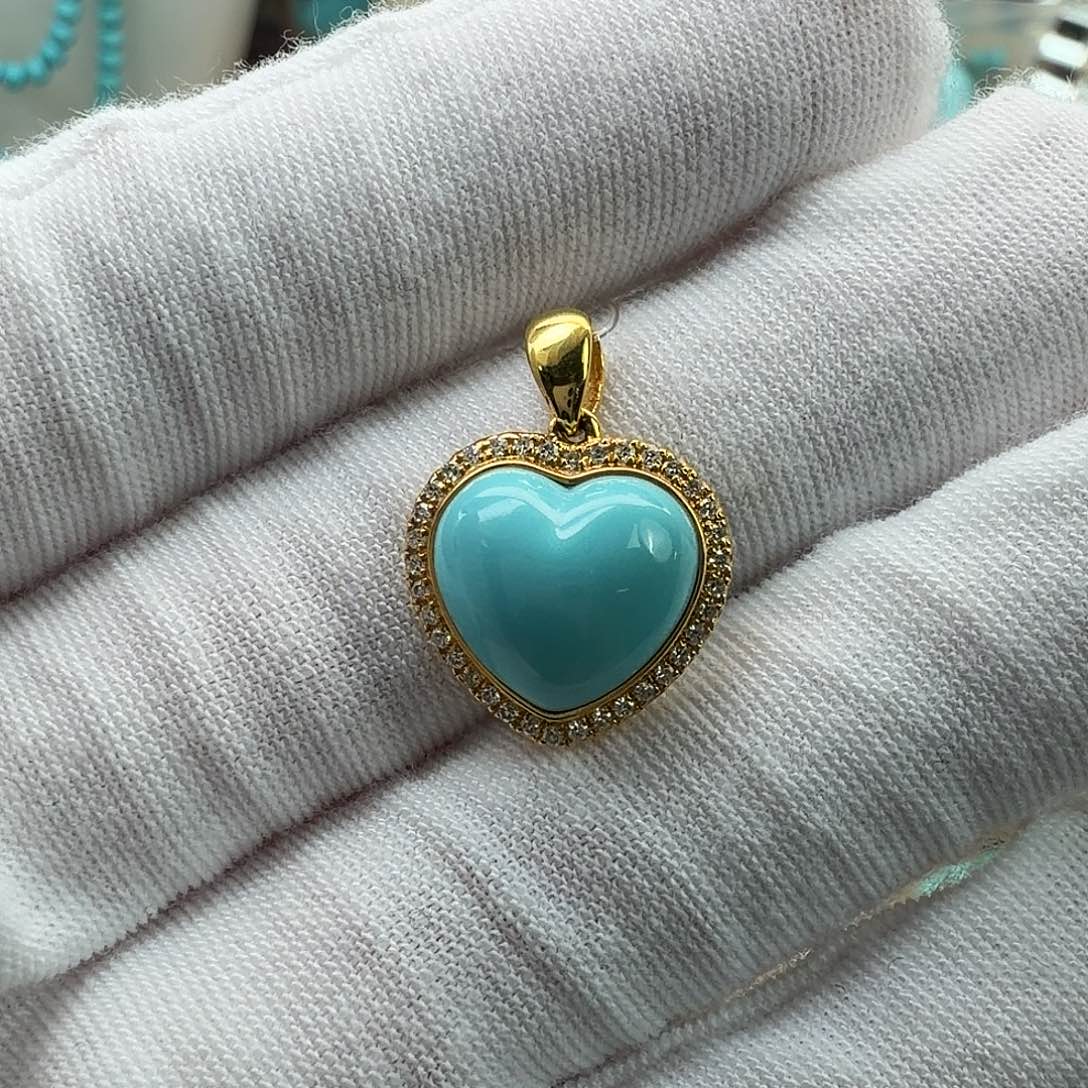 绿松石18K金镶嵌珠宝奇石