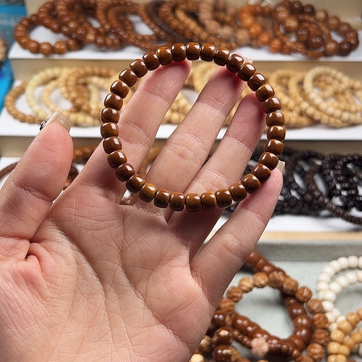 紫金鼠手串流**士6*7纯肉实心鼠单圈手串