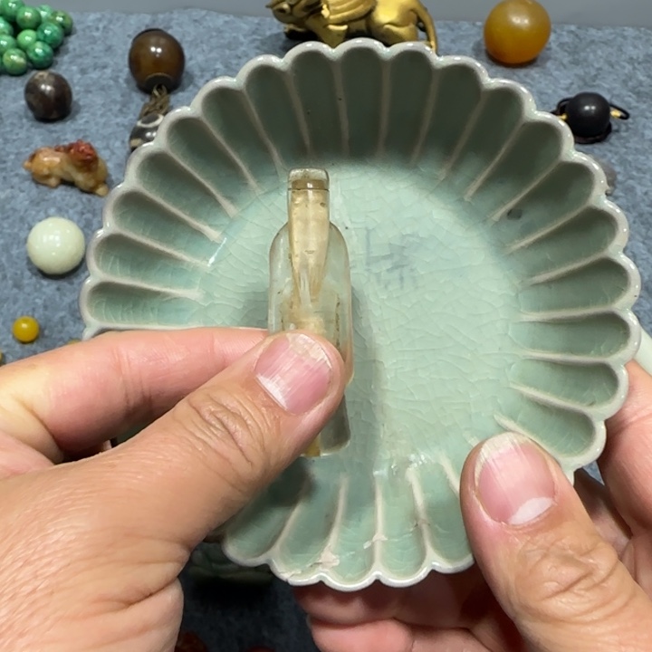 摆件快****哥瓷器摆件手工活