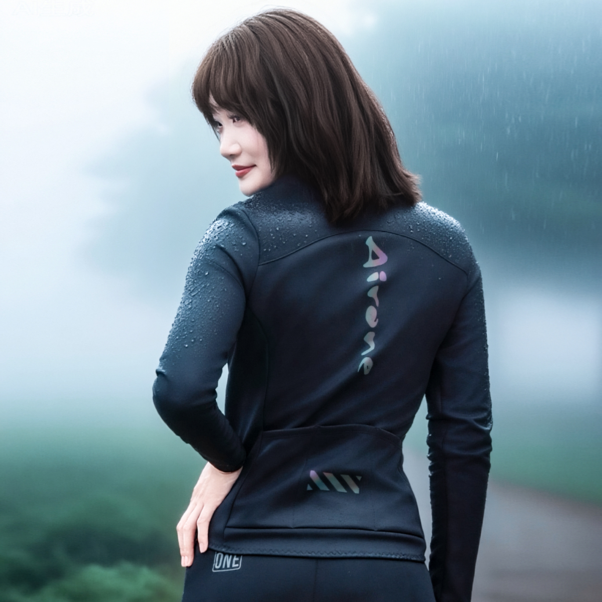 「秋冬新品--AIRONE」男女秋冬加绒保暖防泼水自行车骑行服防风衣