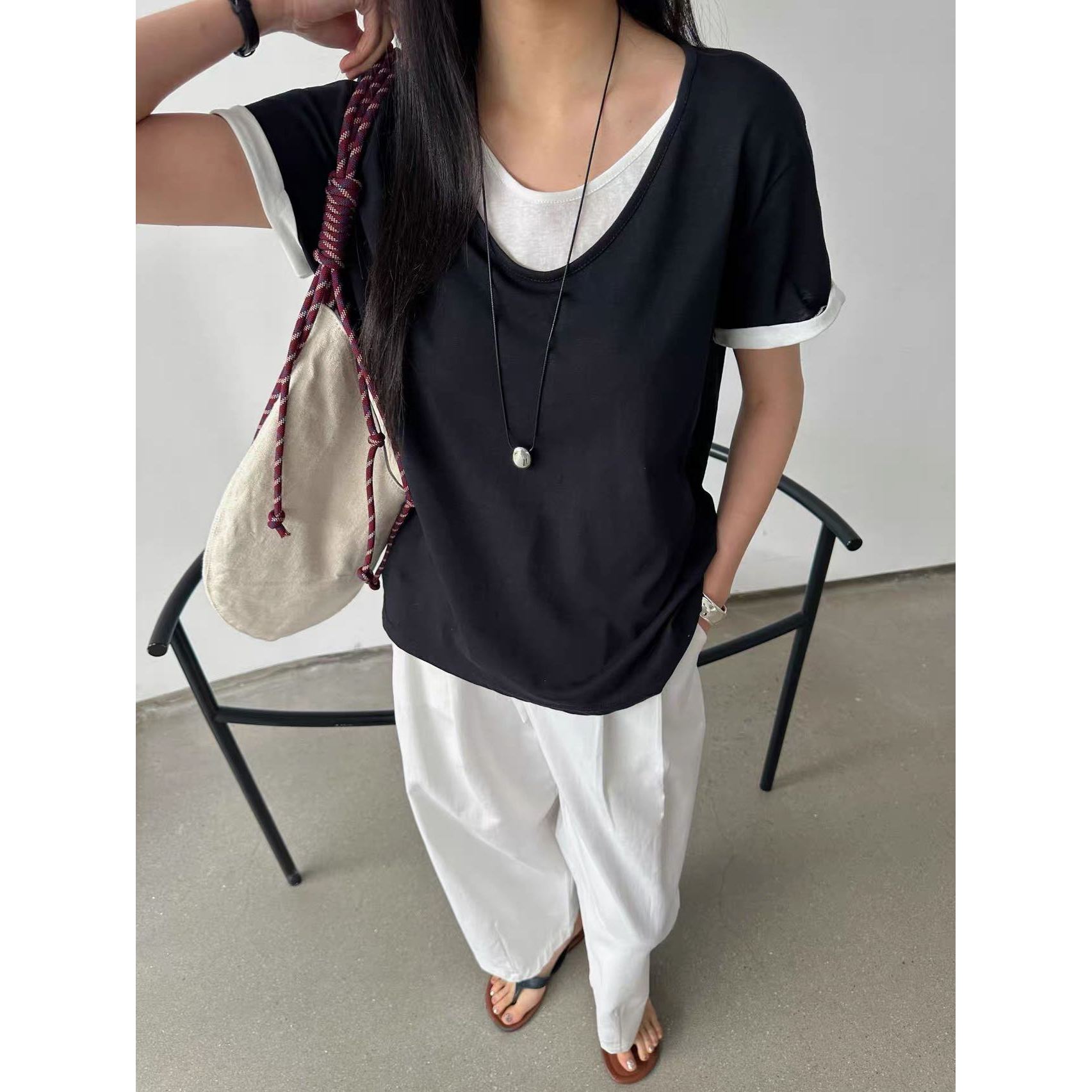 【好物推荐】536去核灰zao女士圆领短袖T恤