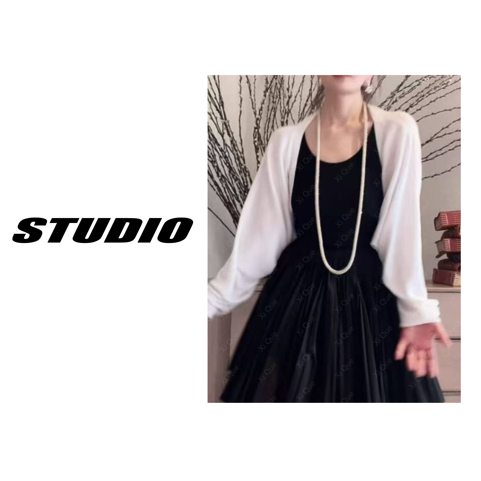 “320”开衫蝙蝠袖披肩开衫设计师款