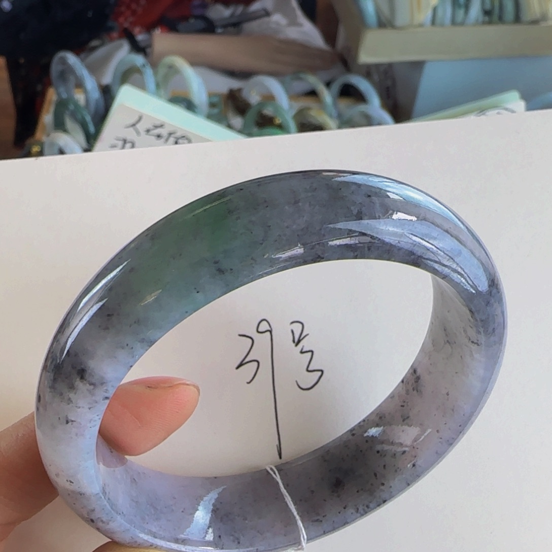 翡翠手镯未镶嵌老坑58.7圈