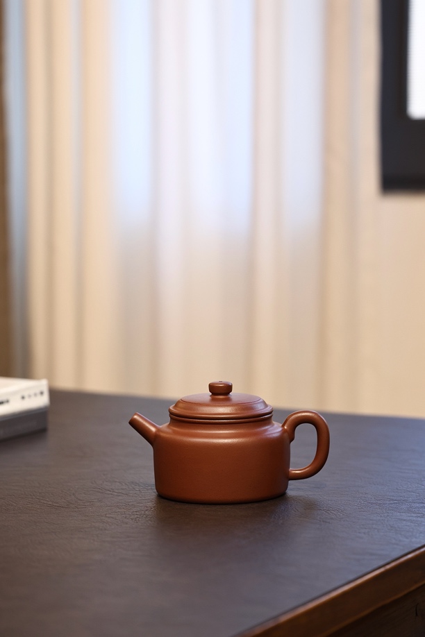 樊乐群制紫泥小容量德钟壶280cc泡茶壶手工紫砂泥壶家用茶具