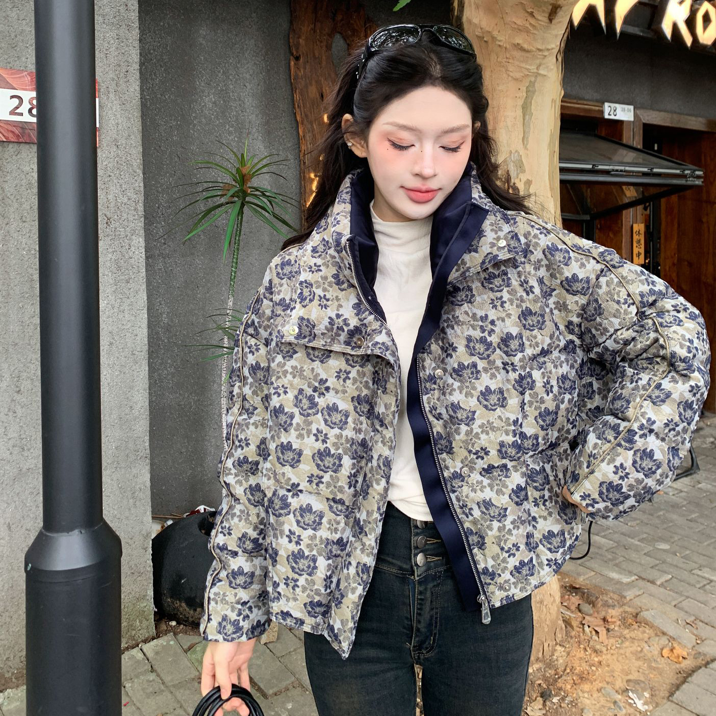 B 门店16&79！篙鼎，朝花夕拾/设计师款90鸭绒保暖羽绒服外套M13390