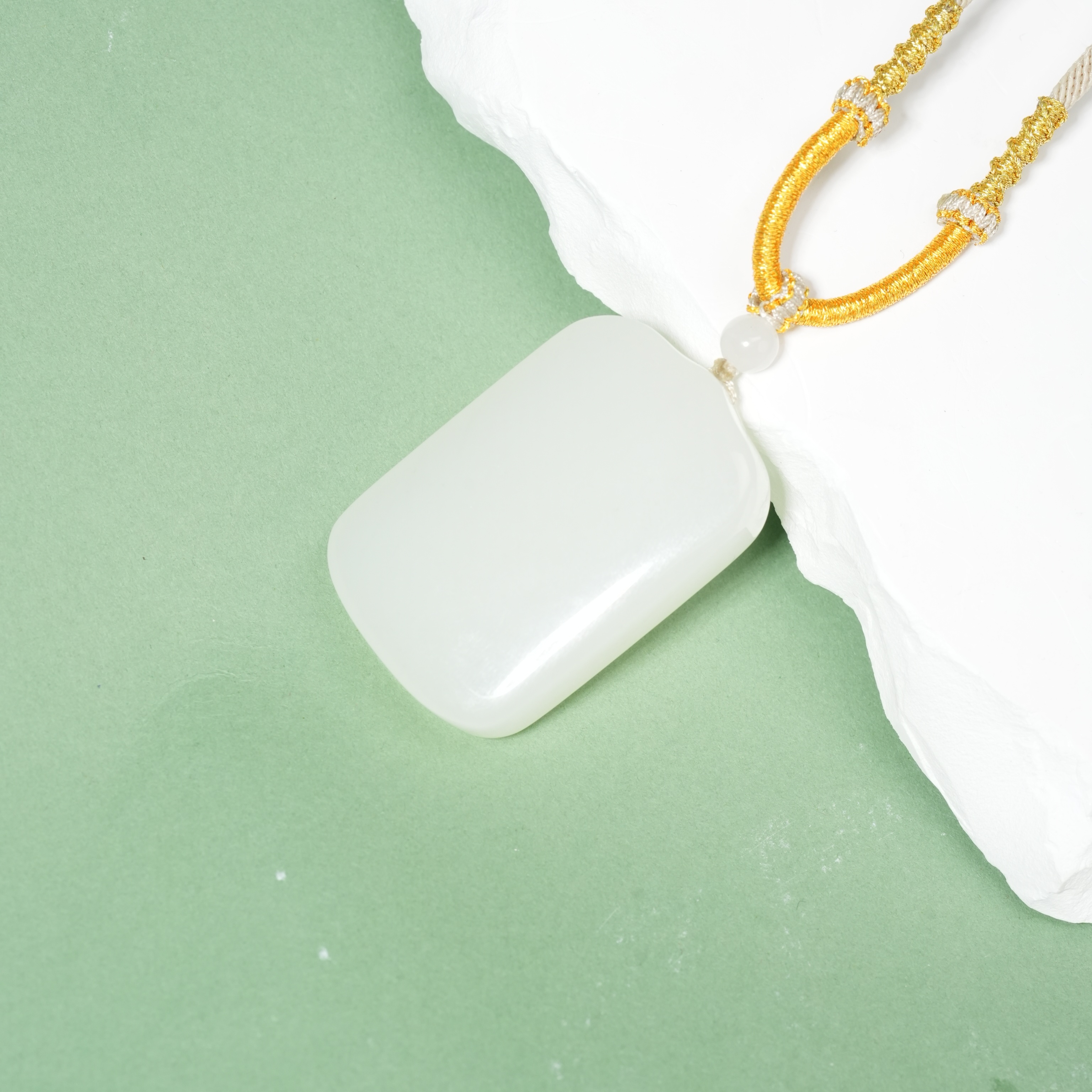 【普陀山欢喜】和田玉无事牌吊坠（发货多样性一件）G35511