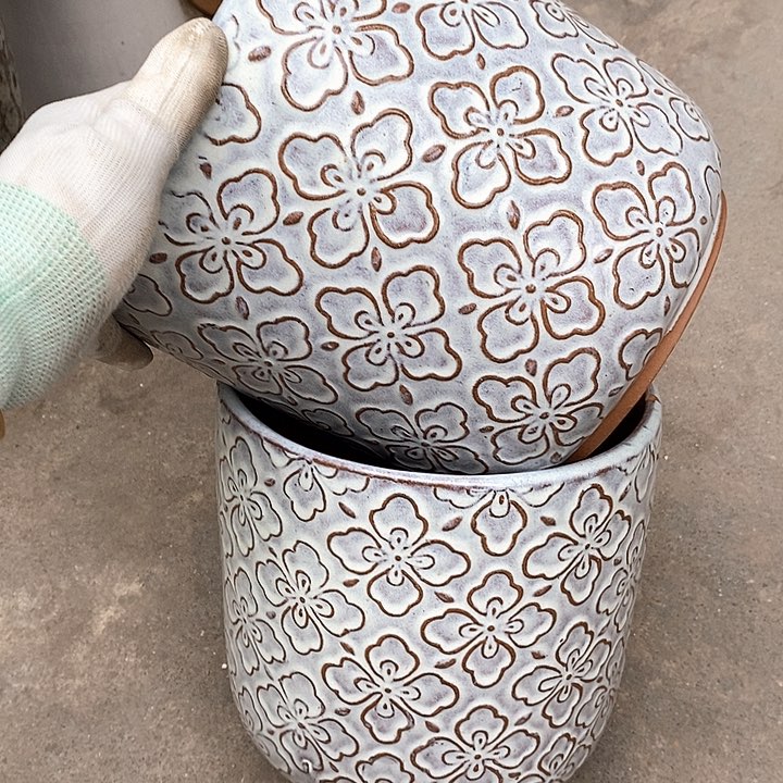 紫砂花盆口20高20福利