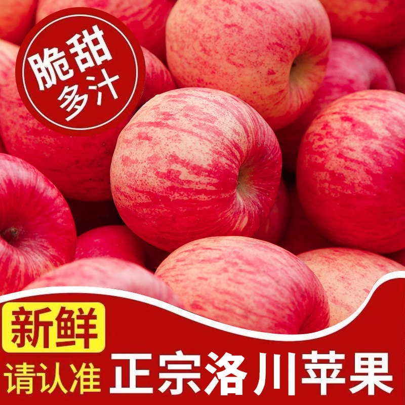 陕西洛川红富士苹果新鲜应季脆甜多汁冰糖心水果