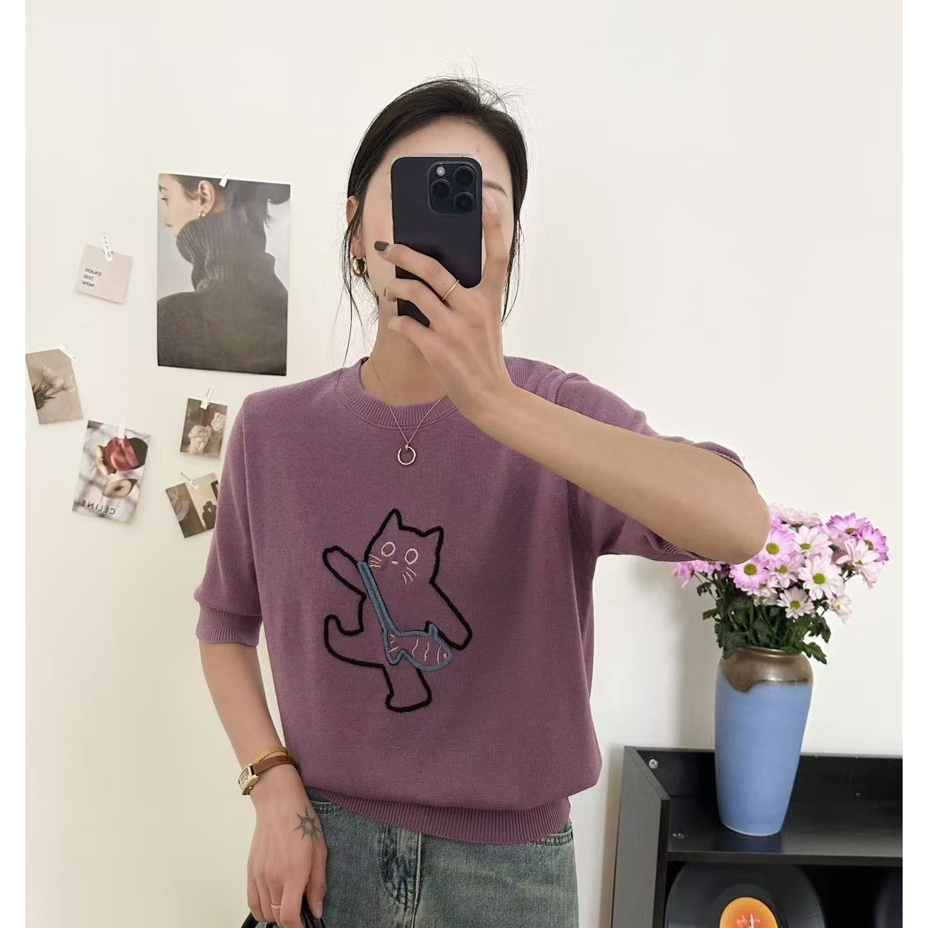 【南油玲姐】紫色针织衫60003