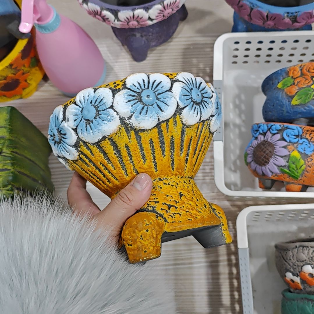 红陶吸水透气的白陶花盆凑满12发货