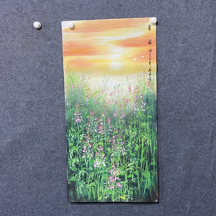 国画三尺精品花鸟一副