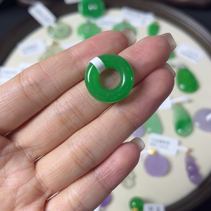 满绿甜甜圈吊坠Y9962