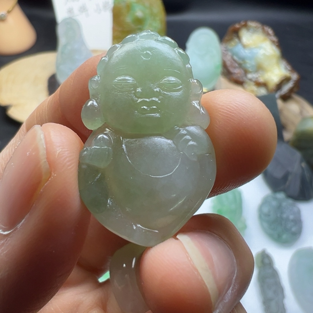 定制翡翠未镶嵌缅甸翡翠Ａ货挂件