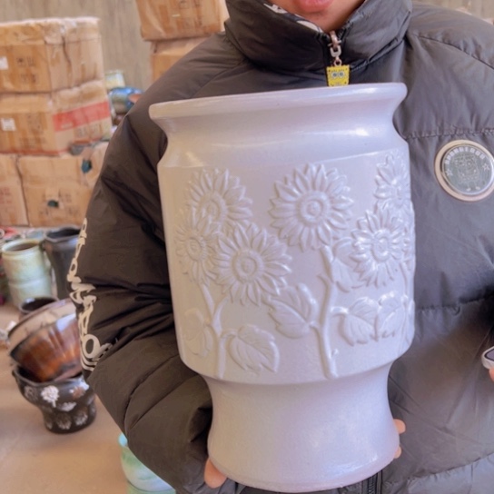 紫砂花盆高31口21—————