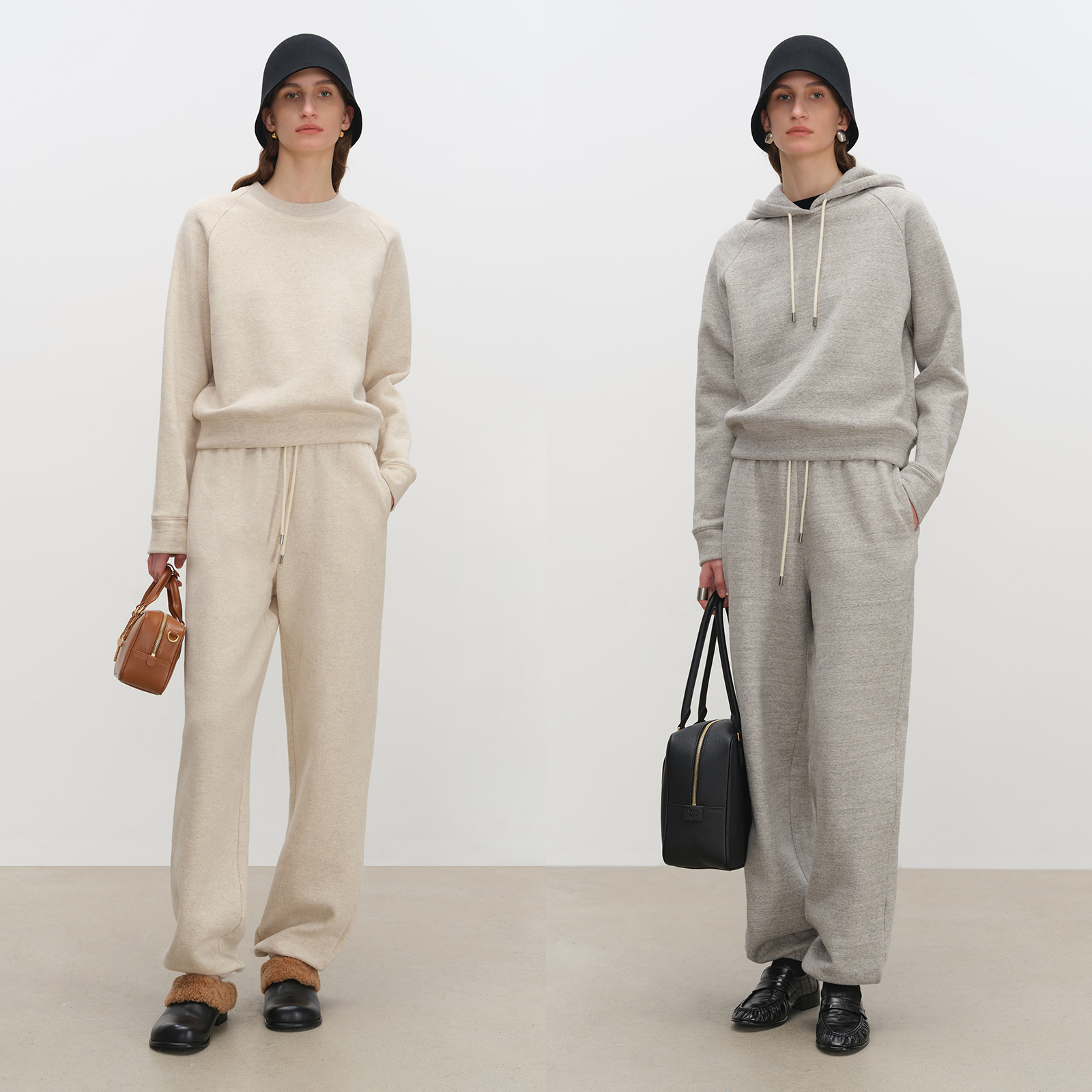 MSBEAST/野兽小姐定纺加绒匹马棉 插肩袖连帽/圆领卫衣+束脚卫裤