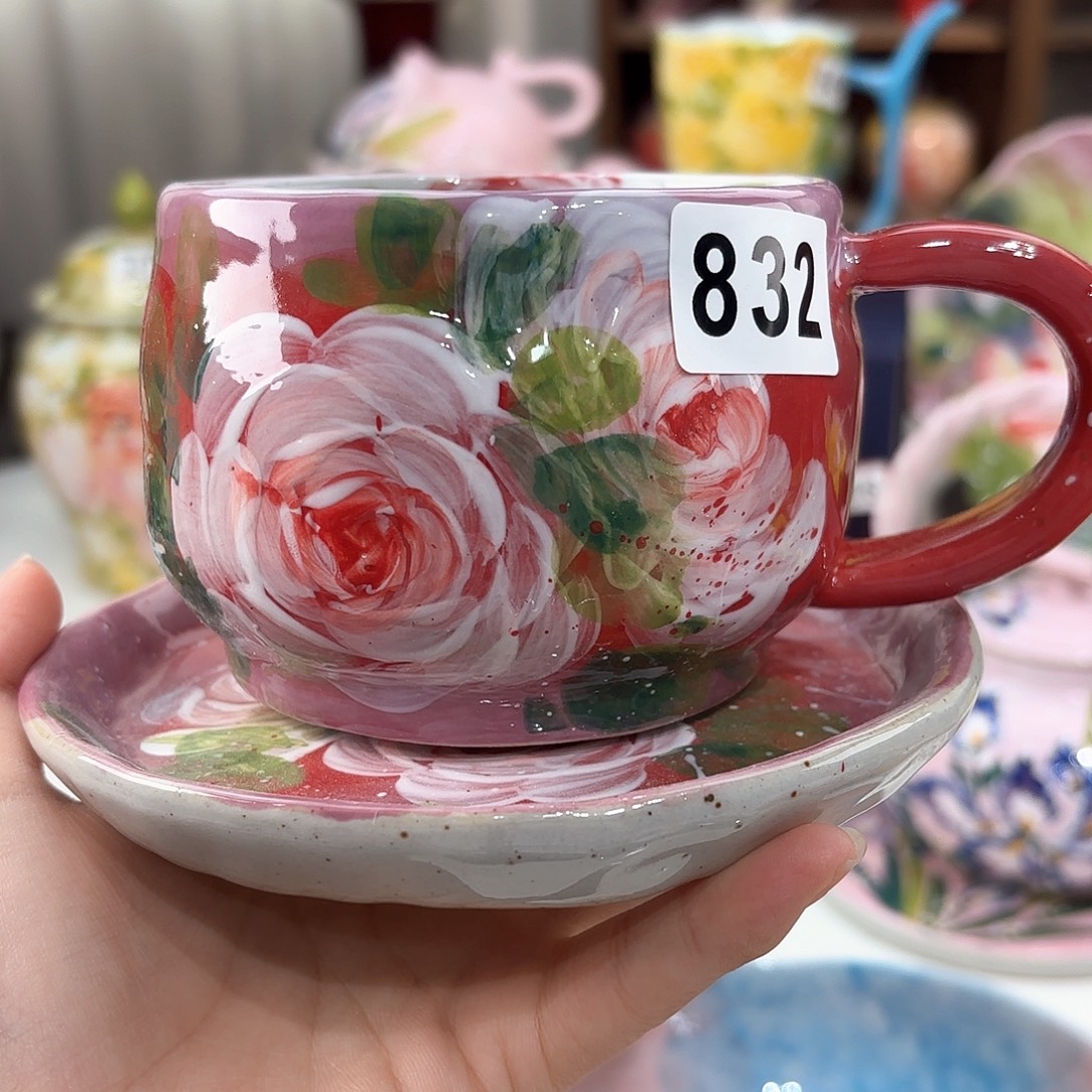 景德镇手绘高温釉下彩陶瓷茶具