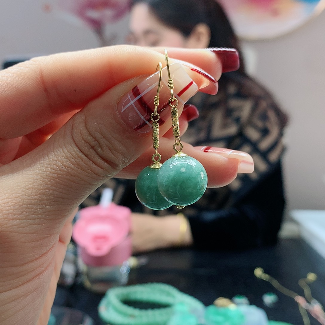 【闪购商品】翡翠耳饰银S925镶嵌，