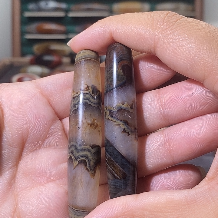 用***8玛瑙/玉髓未镶嵌吊坠(不含链)