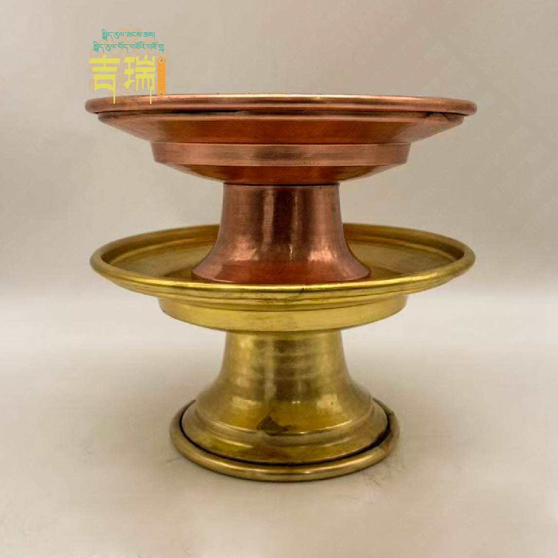 吉瑞少数民族手工铜果盘供盘子小盘子纯铜客厅家里隔断家居摆件