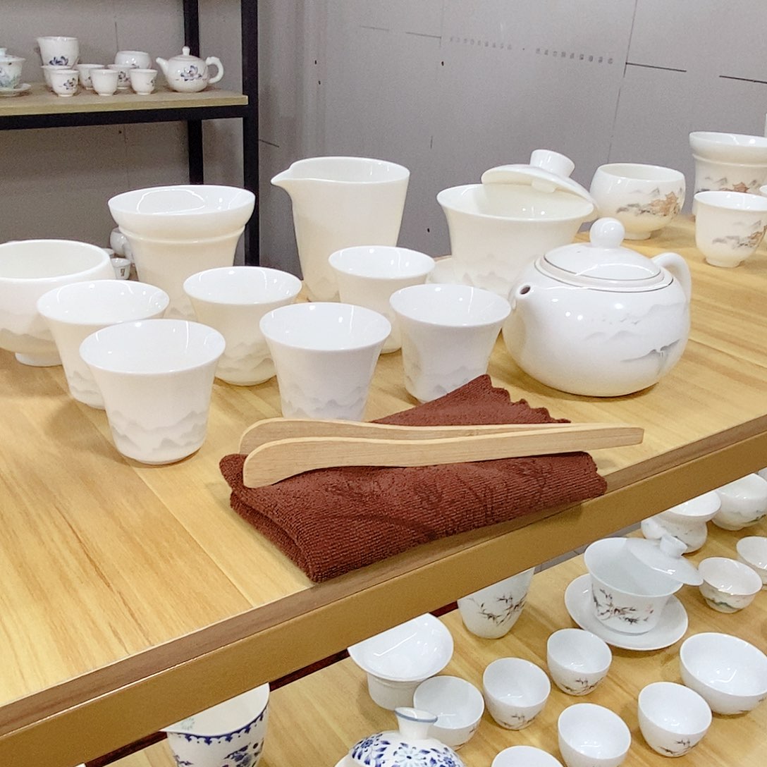 羊脂玉茶具套装家用
