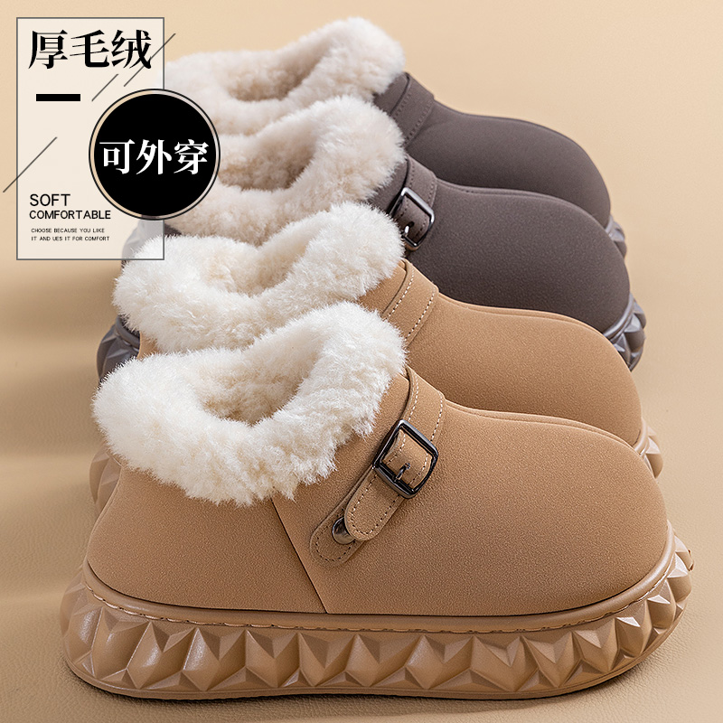 棉鞋女2025新款室内家居包跟加绒加厚月子棉拖鞋外穿防滑保暖软底