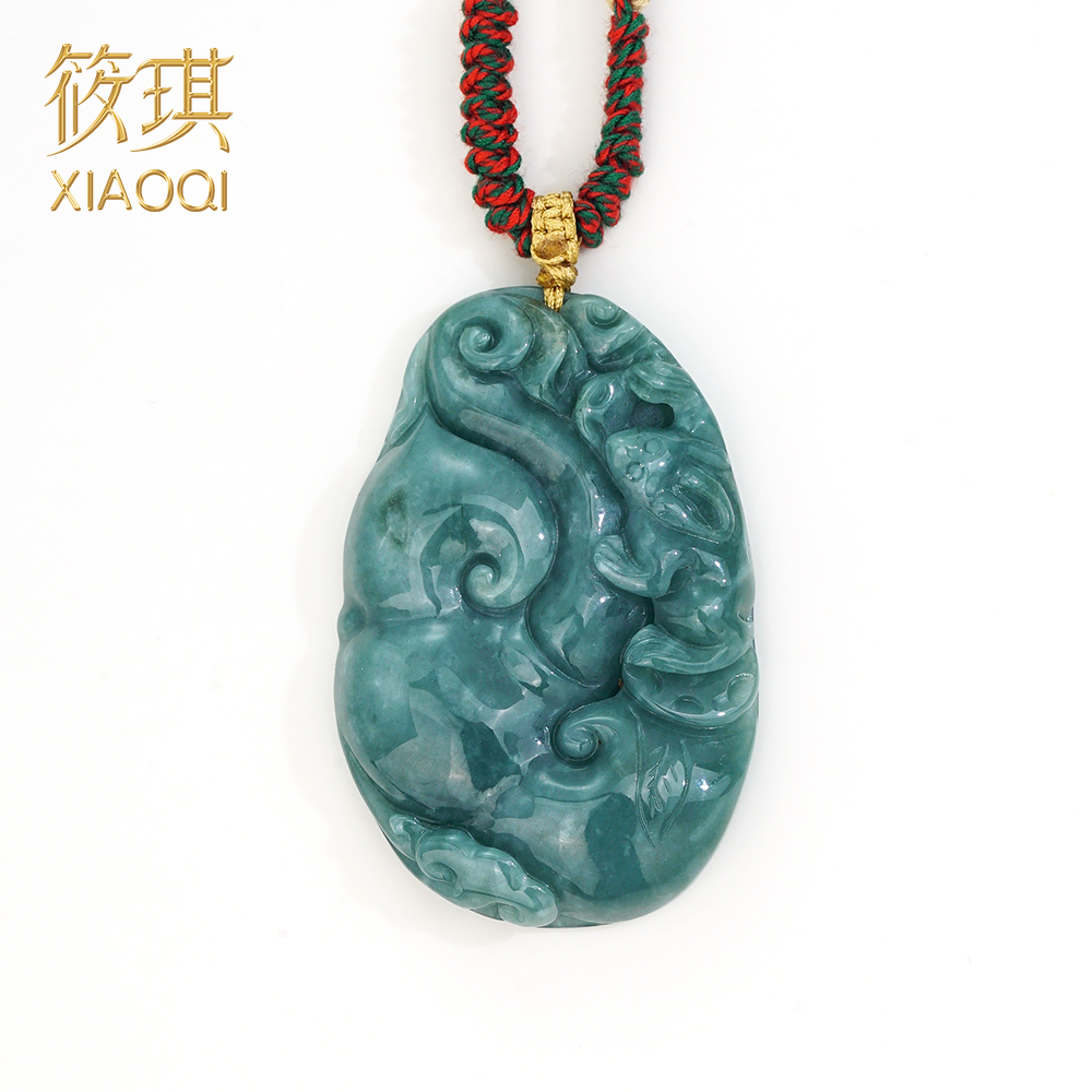 孤品翡翠如意吞金兽挂件11291（Joyce娇姐）