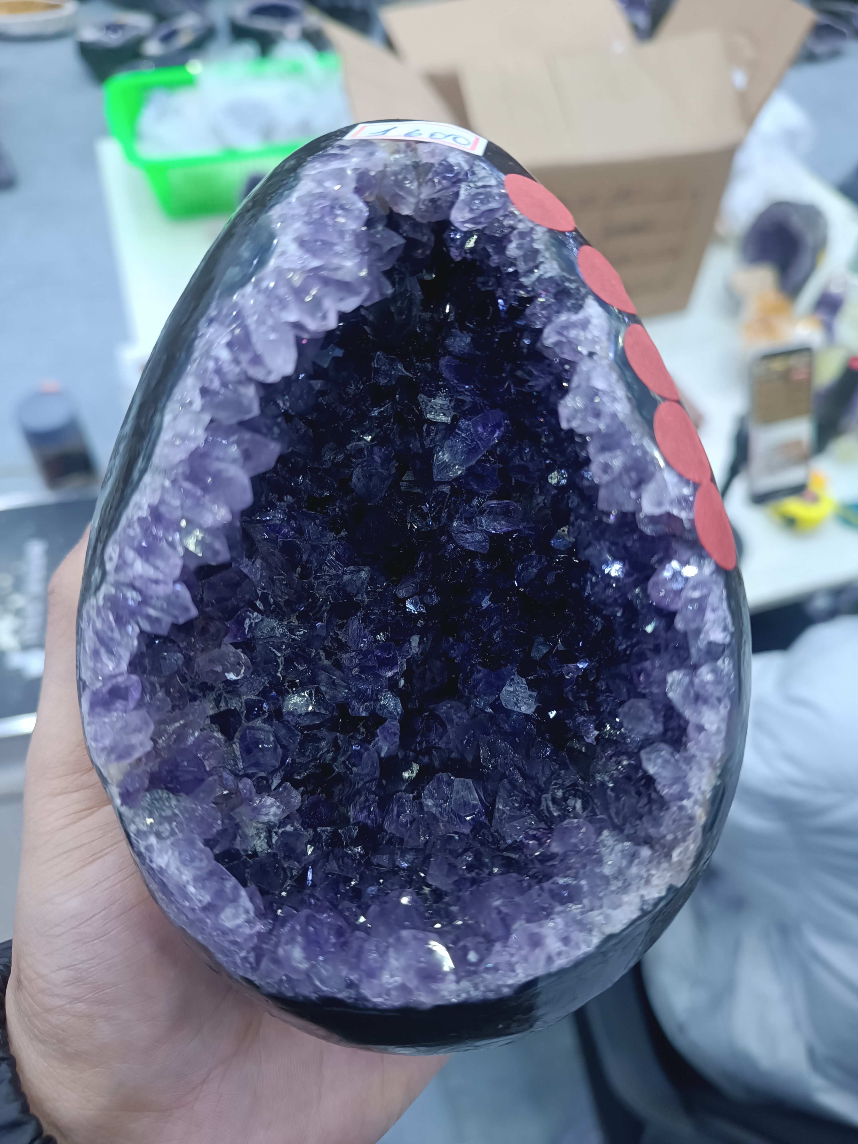 水晶摆件恐龙蛋紫水晶