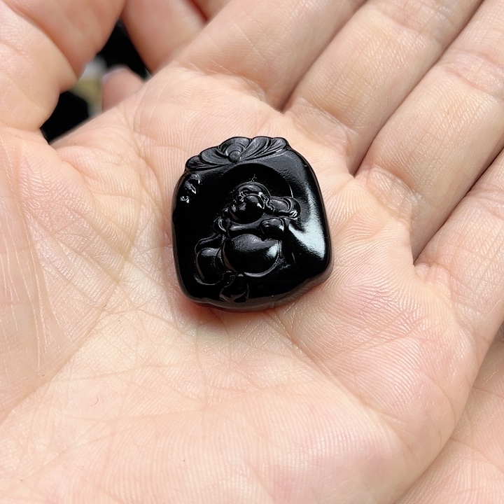 和田玉手链未镶嵌小佛公