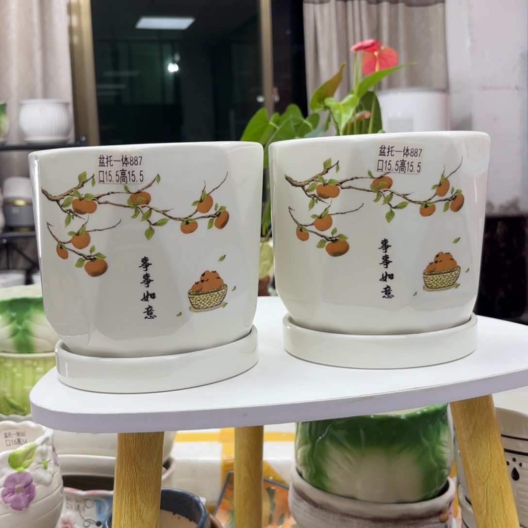 @夏西陶瓷花盆@@5887