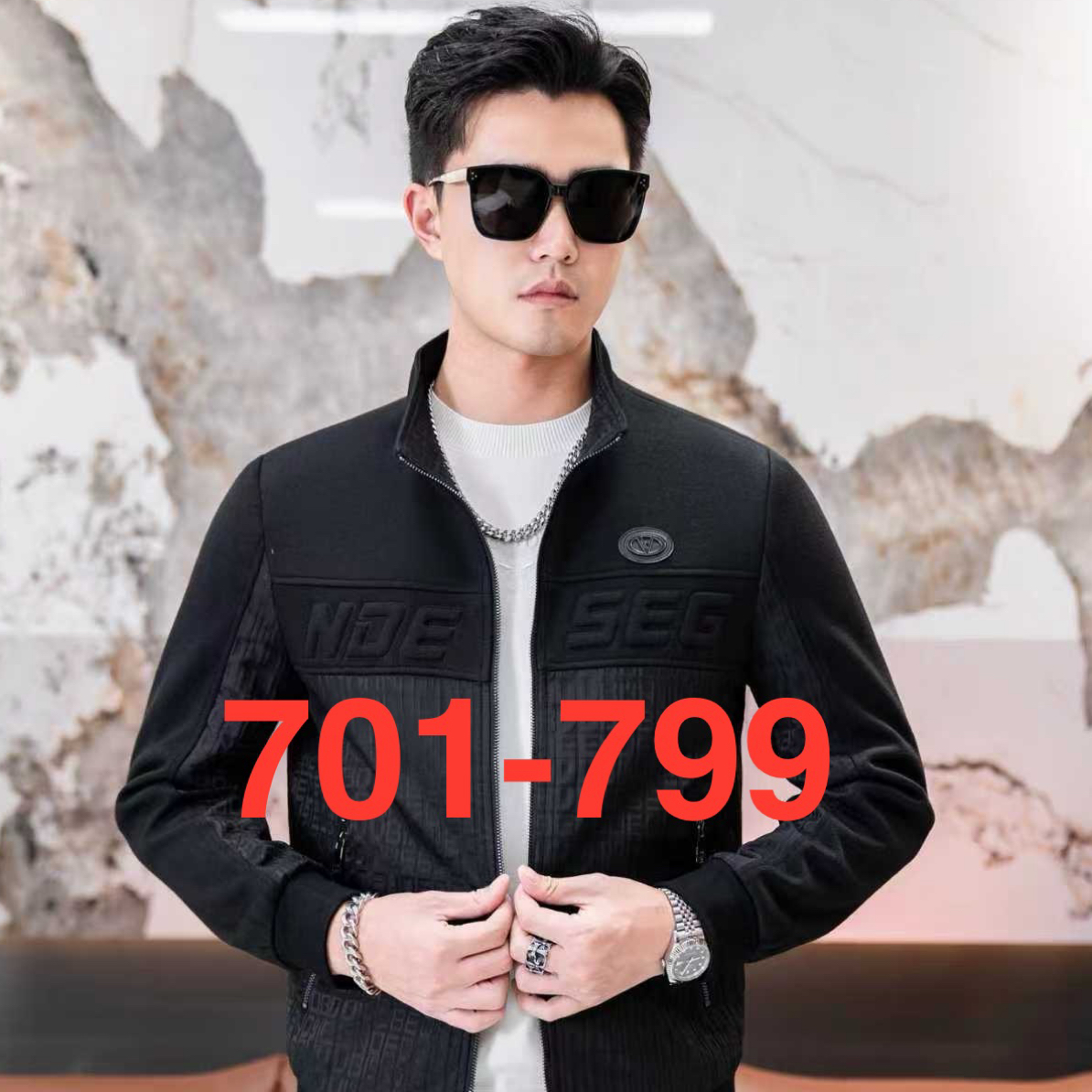 701号至799号温州英皇名品高品质男装男士小香风男款黑色冬季