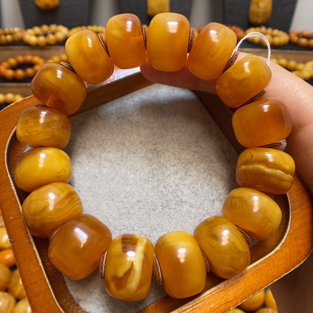 未镶嵌蜜蜡手链蜜蜡