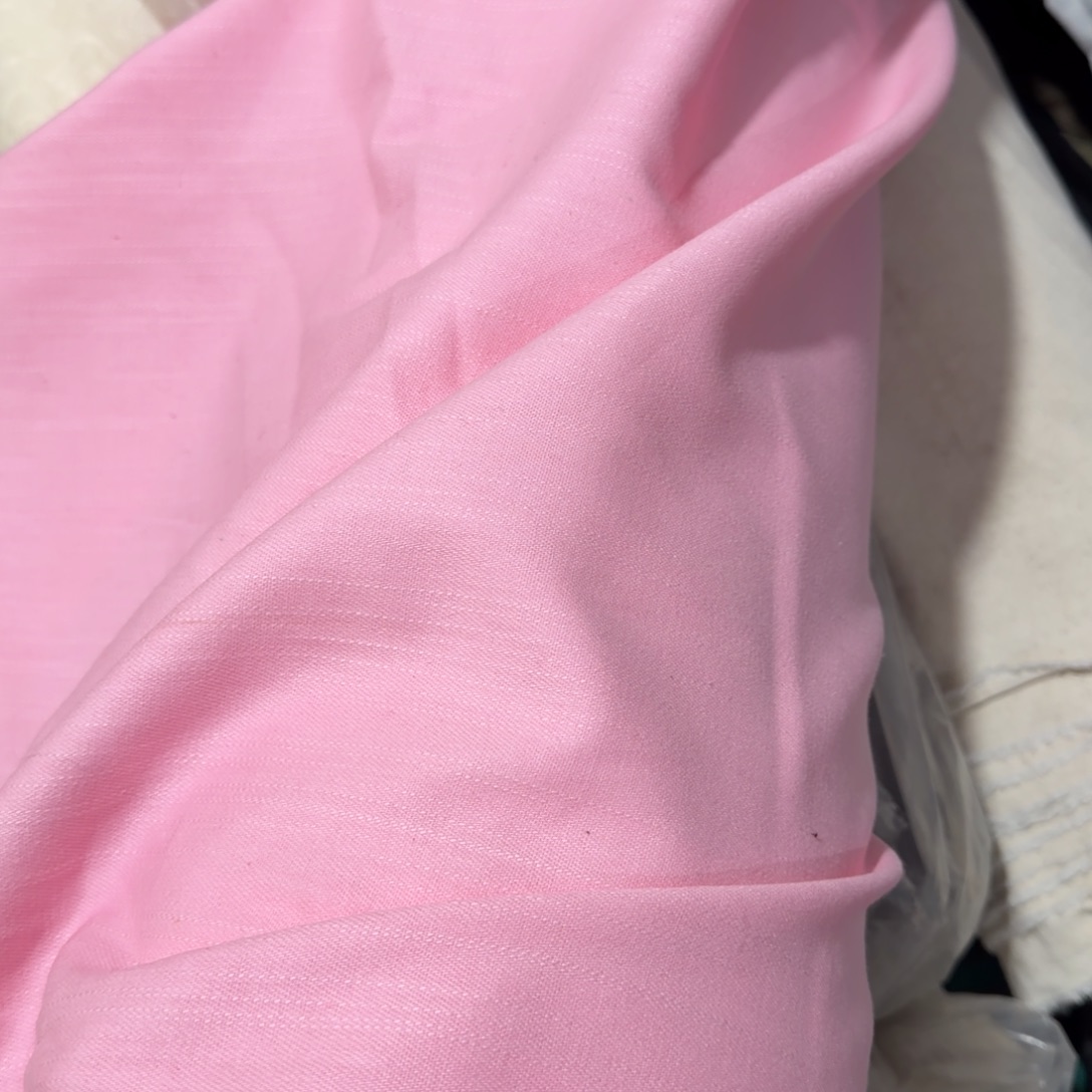 三米一份粉色牛仔全棉A08