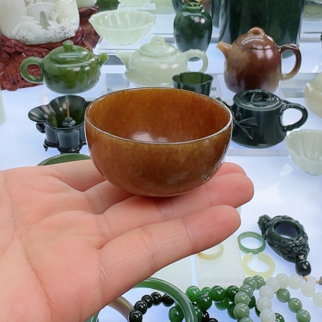 和田玉（糖玉）挂件未镶嵌智**沉