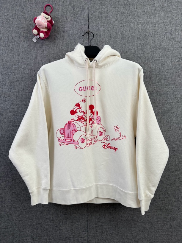 99新 GUCCI/古驰 xs码/米老鼠联名 白色卫衣/r098/3599