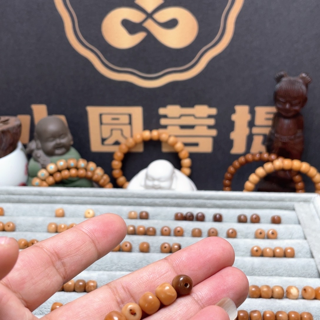 龙眼菩提吊坠叔**胖龙脊菩提8*7玉化料无科技5粒