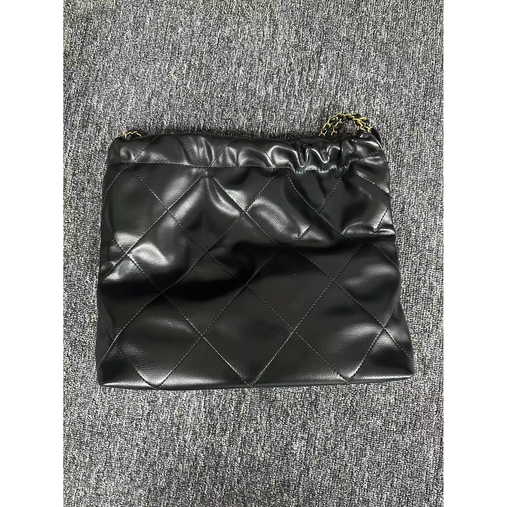 姝宴真皮女包大购物袋子黑色