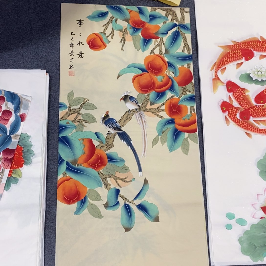 国画尺寸100✖️50三尺精品工笔手绘