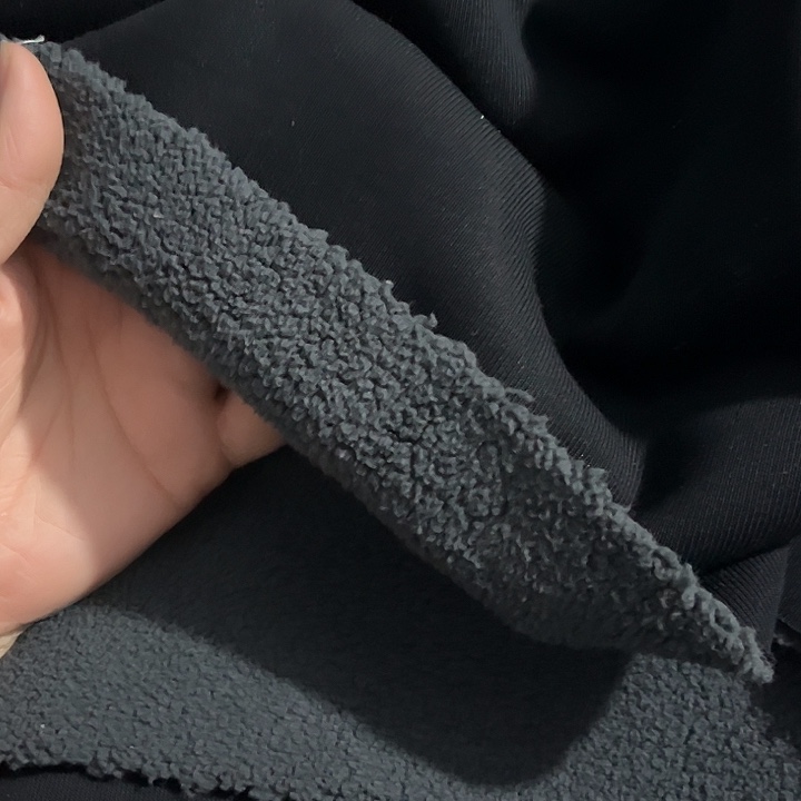 黑色羊驼绒2米长带螺纹