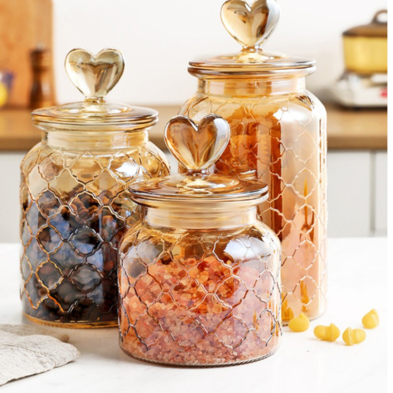 玻璃密封罐玻璃瓶家用带盖厨房食品杂粮储物罐泡菜坛糖果罐菜坛子