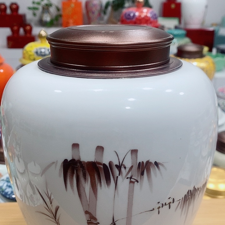 陶瓷摆件茶叶罐储存罐密封罐