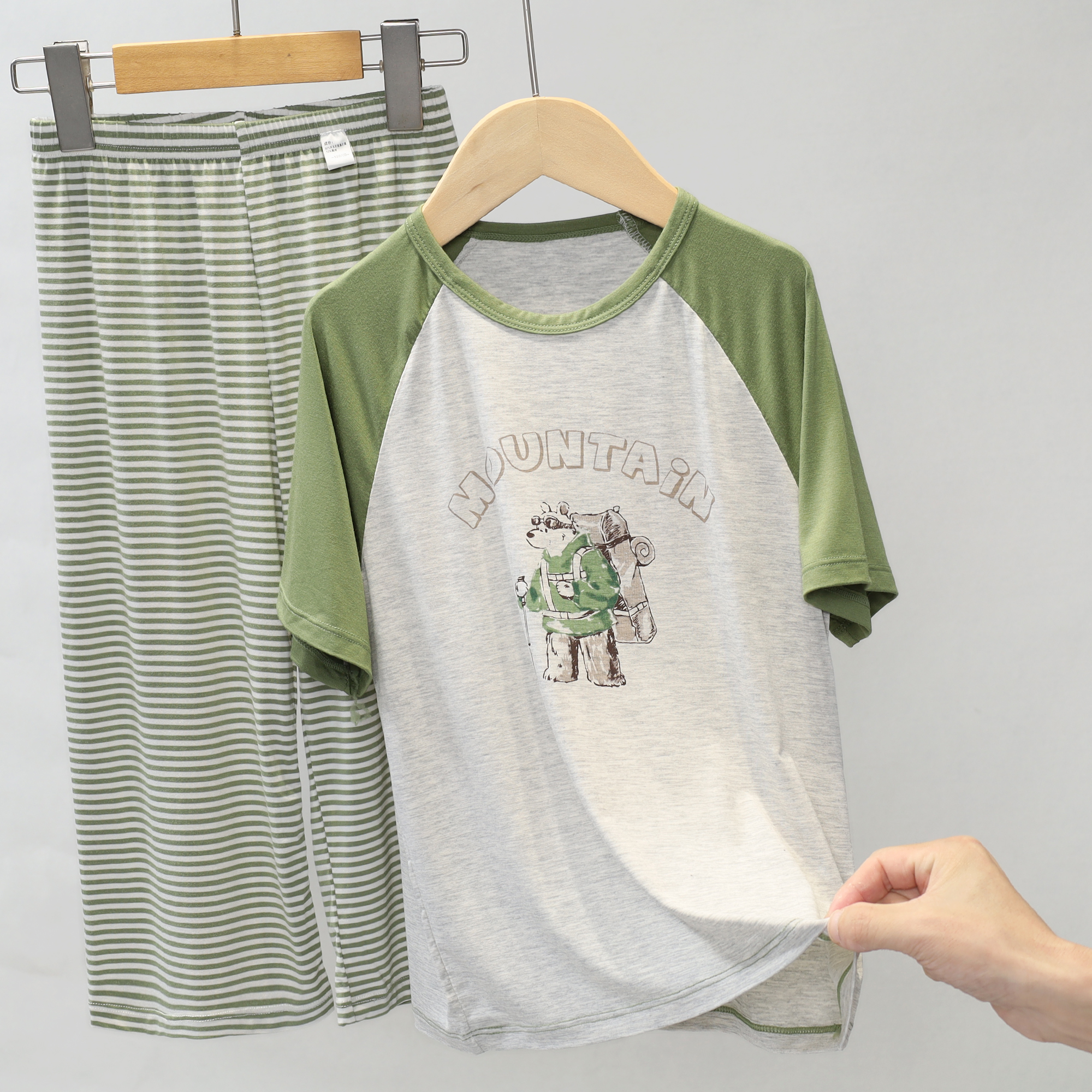 新品 26132 优可丝短袖七分裤套装儿童家居服