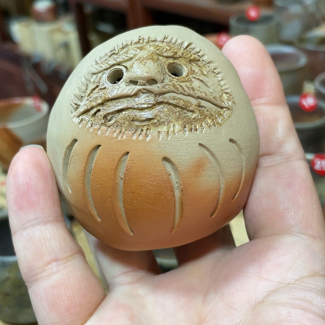 达摩蛋备前茶杯茶杯