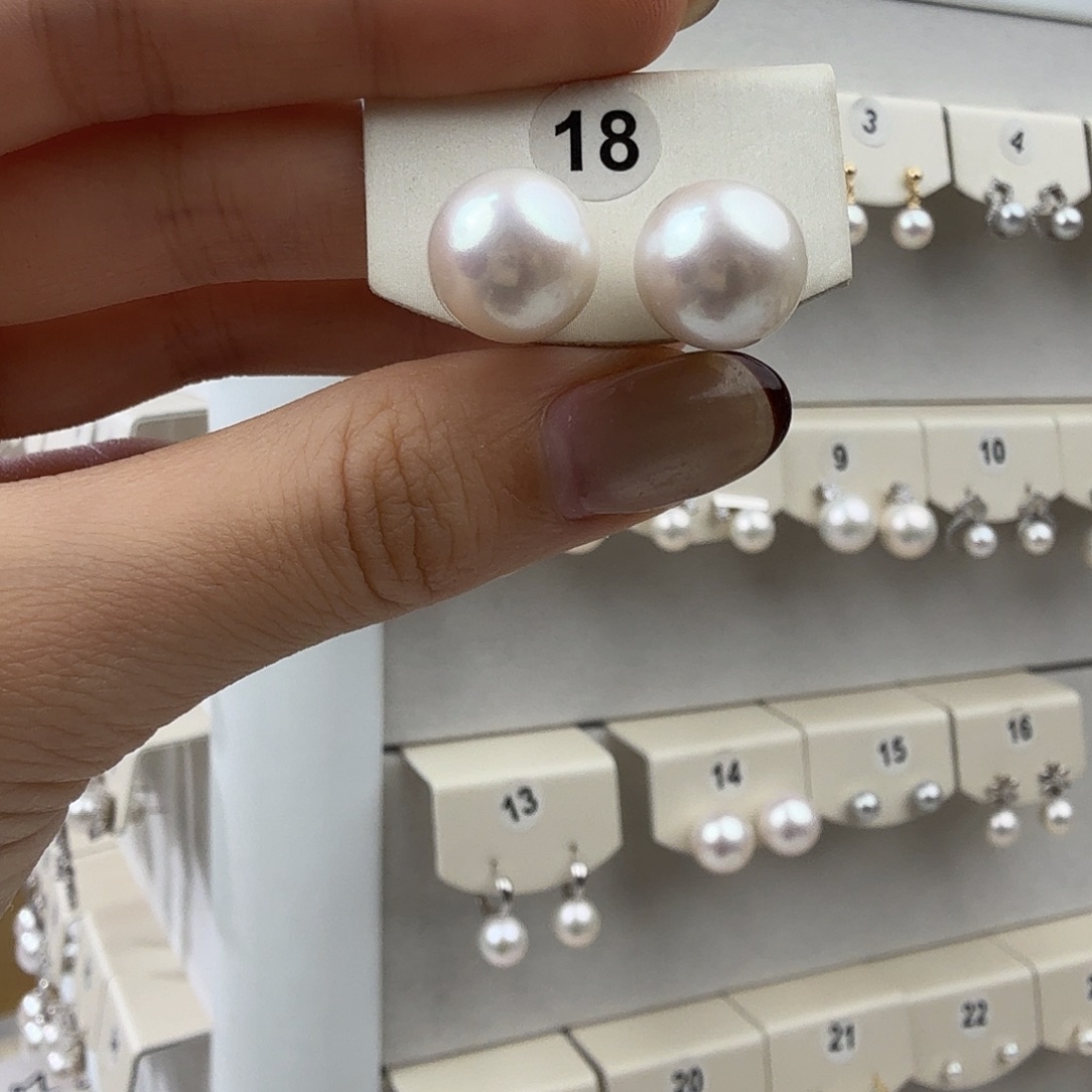 耳饰淡水珍珠银S925镶嵌