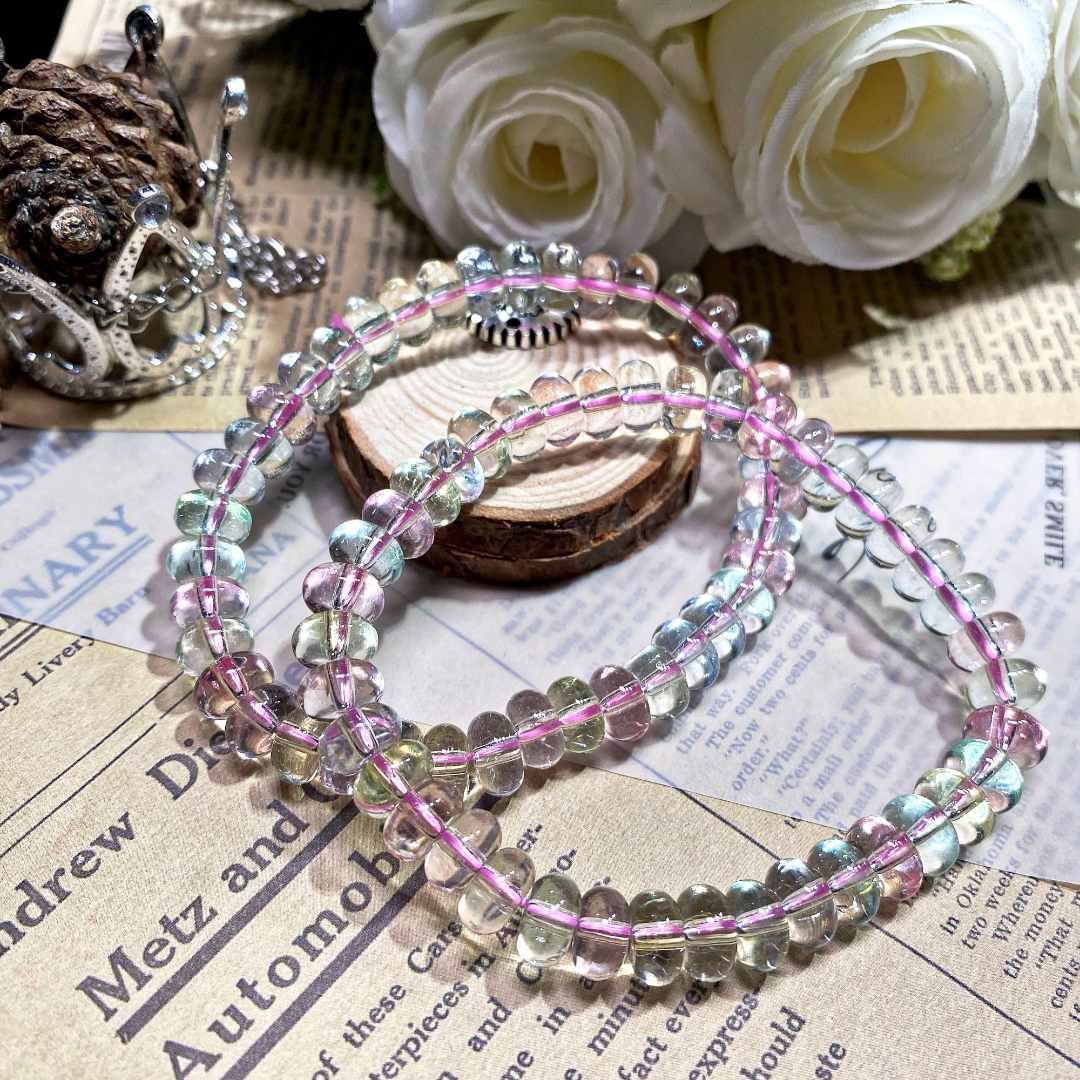 白色算盘珠8mm发一条I51