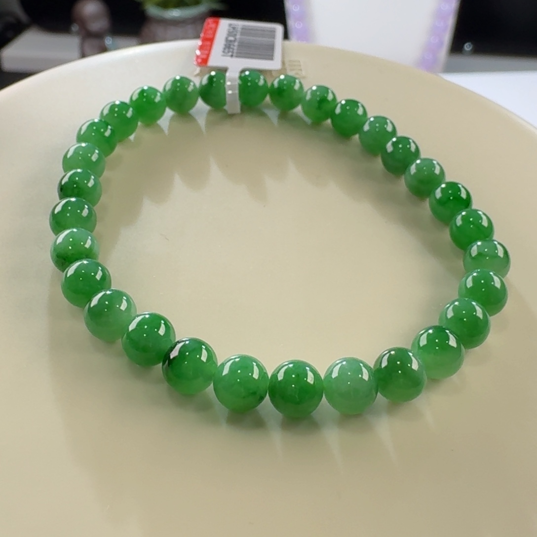 翡翠手链未镶嵌x****小辣阳绿单圈