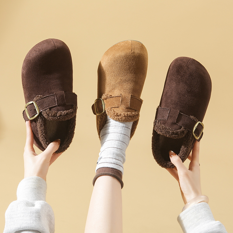 【品牌】【现货】【断码链接001-060】勃肯鞋2025冬全包圆头保暖638-2