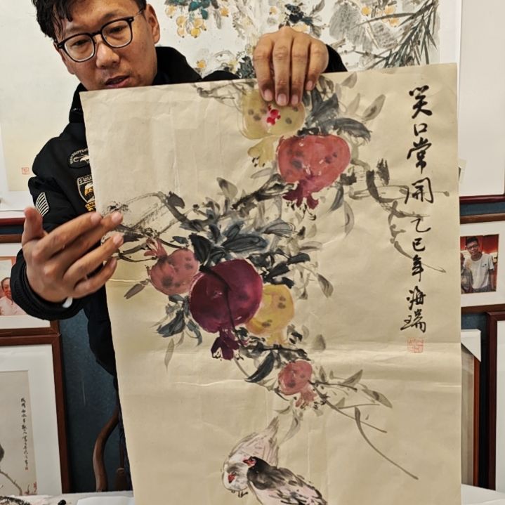 国画贾海瑞老师现场定制