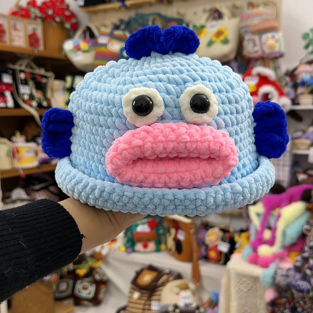 棉0-3岁丑鱼帽子Q